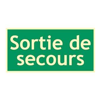 Panneau PVC photoluminescent Sortie de Secours L300 x 150mm|Cordia-KDASEVH0004
