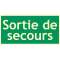 Panneau PVC photoluminescent Sortie de Secours L300 x 150mm