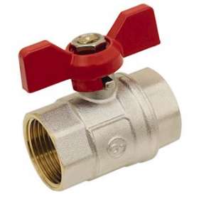 VANNE F/F LAITON MANETTE PAPILLON 3/4'|Adg-AF9204P-20