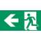 Etiquette de signalisation pour BAES autocollante SORTIE GAUCHE (lot de 10)
