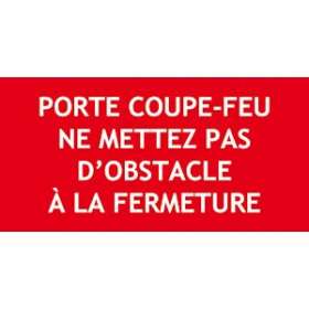 Panneau PVC 'Porte coupe feu' L 200mm x H 100mm|Cordia-KDASICP0108