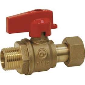 VANNE COLLECTEUR LAITON M1/2' X EP 1/2' MANETTE ROUGE|Adg-AF9VCMR-15