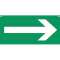 Panneau PVC R/V Signalisation évacuation flèche L600 x 300mm