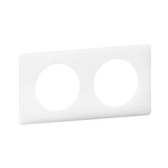 Plaque Céliane Laqué 2 postes - finition Blanc|Legrand-LEG066632