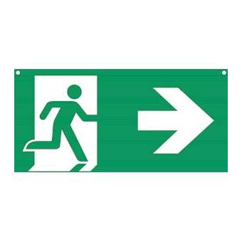 Panneau PVC R/V Signalisation évacuation sortie L600 x 300mm|Cordia-KDASEVP2518