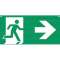 Panneau PVC R/V Signalisation évacuation sortie L600 x 300mm