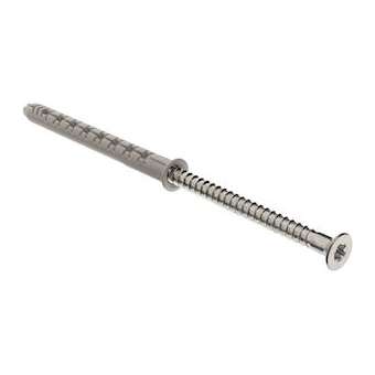 Cheville à expansion longue en nylon PA 6 D 10 x 100 mm avec vis Torx (x 50)|Bizline-BIZ720134