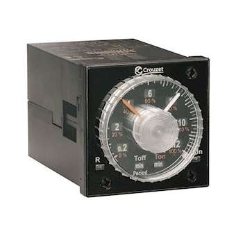 Analog Timer, Tmr48 L, Panel Mount, 12 -240 Vdc/ 24-240 Vac, 2X5A|Crouzet-CRT88886516