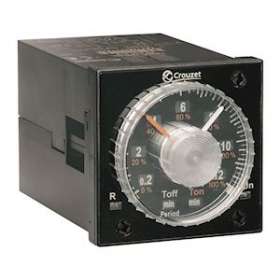 Analog Timer, Tmr48 L, Panel Mount, 12 -240 Vdc/ 24-240 Vac, 2X5A|Crouzet-CRT88886516