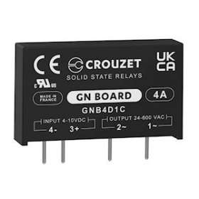 SSR, GN Board, PCB Mounting, 4A OUT 24-600 VAC, IN 4-10 VDC, Zero Cross|Crouzet-CRTGNB4D1C