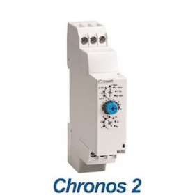 Chronos 2 Timer, Mus2, Din Rail, 17.5Mm, 20-260 Vacc, 1Xo,7A, 0.1S - 100H|Crouzet-CRT88827004