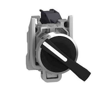 Harmony XB4 - bouton tournant à crosse - D22 - 3 pos fix - noir - 2F - vis étr|Schneider Electric-SCHXB4BJ33