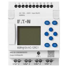 Appareil de base 100-240 V AC/DC, afficheur, 8E TOR, 4S relais|Eaton industries-EONEASY-E4-AC-12RC1