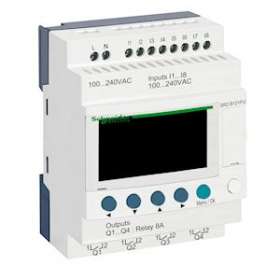 Zelio Logic - relais intelligent compact - 12E/S 100..240Vca - horloge - affi.|Schneider Electric-SCHSR2B121FU