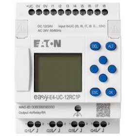 Module logique 12/24 VDC,24 VAC, afficheur, 8E TOR: 4 ana, 4S relais, Push-In|Eaton industries-EONEASY-E4-UC-12RC1P