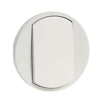 Enjoliveur large Céliane pour interrupteur, va-et-vient ou poussoir Soft - blanc|Legrand-LEG068001