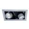 KADRO 2 IRC90 2X40W 3603 Lm 4000°K 37° BOITE NOIRE /FACE REHAUSSE ANNEAUX BLANC