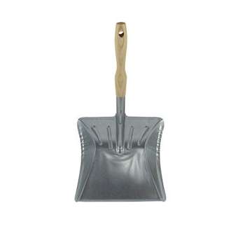 Pelle à poussière et gravas, acier galvanisé, manche bois, largeur 220 mm|Agi robur-AGI393227