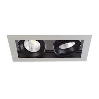 DOMILED 2 IRC90 2X27W 2511 Lm 3000°K 49° INT.NOIR /FACE GRISE|Cubi spot-CUB2132735