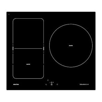 Table induction bridge 60 cm - 3 foyers dont 2 pouvant être bridgés|Airlux-ALXGTIB63BK