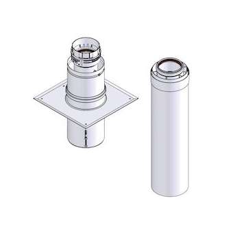 Kit de raccordement chaudière + cheminée téléscopique sous conduit|De Dietrich-DDQ7650964