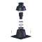 Terminal avec solin pour conduit flexible D 80 mm