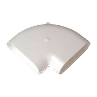 Coude Minigaine blanc 90DEG horizontal équivalent D80 (40x100)|Aldes-ALD11023977