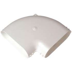 Coude Minigaine blanc 90DEG horizontal équivalent D80 (40x100)|Aldes-ALD11023977