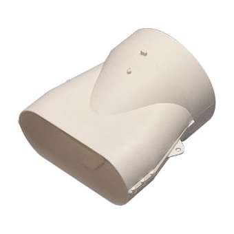 Raccord Minigaine blanc mixte droit équivalent D80 (40x100)|Aldes-ALD11023978