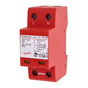 DSH TT 2P 255 SPD type 1- Iimp 12,5 kA- Mono compact - Up 1,5 kV|Dehn france-DHN941110