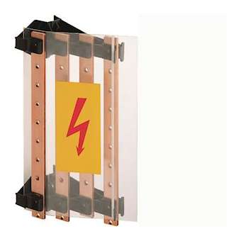 Jeux de barres latéraux quadro 250A cuivrés livrés avec 2 supports tétrapolaires|Hager-HAGUC830