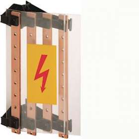 Jeux de barres latéraux quadro 250A cuivrés livrés avec 2 supports tétrapolaires|Hager-HAGUC830