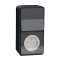 Mureva Styl - Prise courant 2P+T+va et vient verti. - saillie - IP55 IK08 - gris