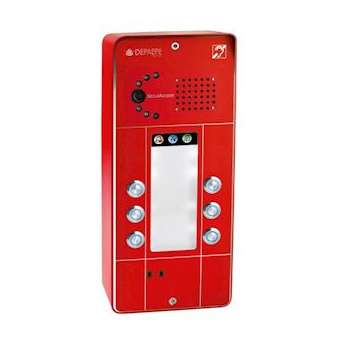 Portier mains-libres SecurAccess PMR 6 BT Rouge Caméra analogique|Depaepe-DEPPX106R-CA