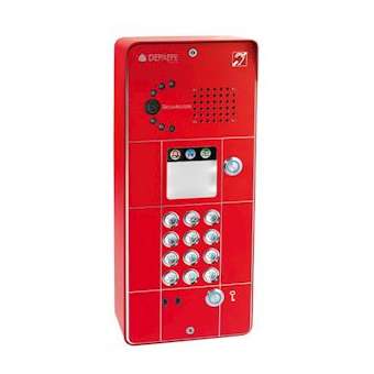 Portier mains-libres SecurAccess PMR Clavier 1 BT Rouge Caméra analogique|Depaepe-DEPPX201R-CA