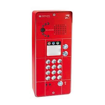Portier mains-libres SecurAccess PMR Clavier 2 BT Rouge Caméra analogique|Depaepe-DEPPX202R-CA