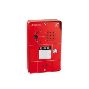 Portier mains-libres SecurAccess PMR Compact 1 BT Rouge Caméra IP|Depaepe-DEPPX001R-CI