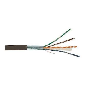 Câble 4 paires CAT6 F/UTP Resistant UV PE noir (couronne de 100 m)|Gigamedia-GGMC6F4PPEC1