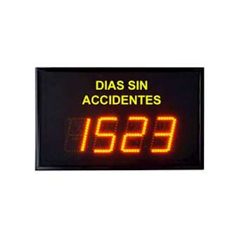 AFFICHEUR JOURS SANS ACCIDENTS 1 LIGNE, 4 DIGITS, AMBRE, IP54, 88-264 VAC, TC IR|Ditel-D1VDMSFT01AFIR