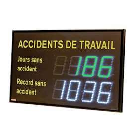 AFFICHEUR JOURS SANS ACCIDENTS 2 LIGNES, 4 DIGITS, COULEUR, IP54, 88-264 VAC, TC|Ditel-D1VDMSFT02CFIR