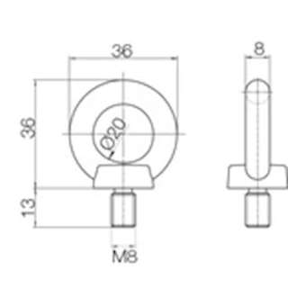 A2 Anneaux de suspension (2p)|Eaton Ceag-CF150131