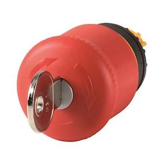 Bouton d'arrêt d'urgence, D38mm, déverrouillé par clé, MS1|Eaton industries-EONM22-PVS