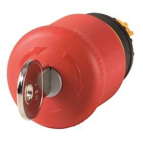 Bouton d'arrêt d'urgence, D38mm, déverrouillé par clé, MS1|Eaton industries-EONM22-PVS