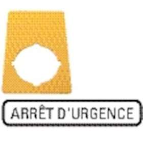 Étiquette, arrêt d'urgence, jaune, HxL50x33mm, arrêt d'urgence|Eaton industries-EONM22-XZK-F99