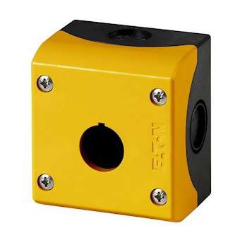 Boîtier à monter en saillie, jaune, 1 emplacement de montage|Eaton industries-EONM22-IY1