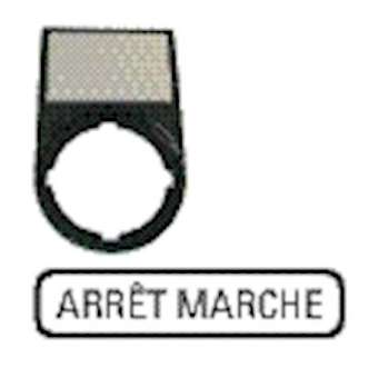 Support, +étiquette, ARRET MARCHE|Eaton industries-EONM22S-ST-F10