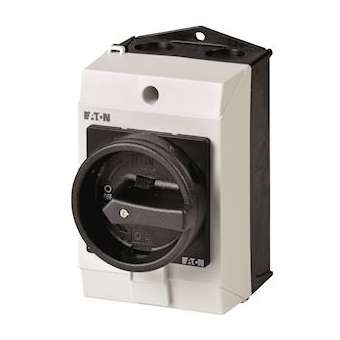 Inter. général, tripolaire, 20 A, 90DEG, verrouillable en position 0, en saillie|Eaton industries-EONT0-2-1-I1-SVB-SW