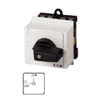 Inter. Marche-Arrêt, tripolaire, 20 A, 90DEG, encastré en tableau modulaire|Eaton industries-EONT0-2-1-IVS