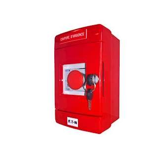 Coffret coup de poing 1/4 tour avec voyants IP55|Eaton Nugelec-NUG37001