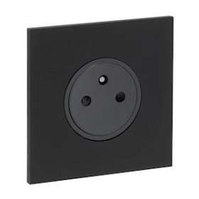 Art d'Arnould univers Epure prise de courant 2P+T 16A 250V - noir mat|Arnould-ARD67831